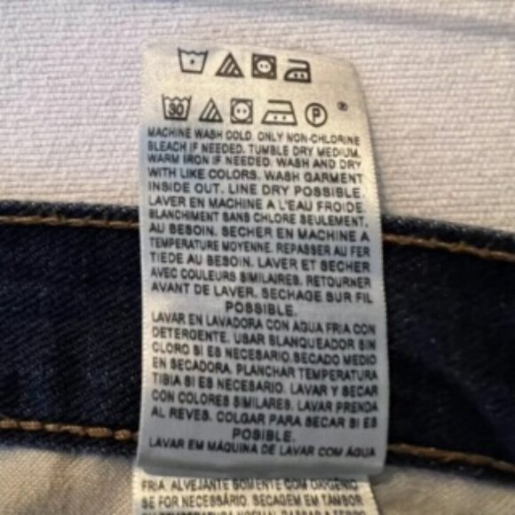 Signature Levis Men Blue Jean Distressed Relaxed Western Skater Streetwear 36X30 - Picture 6 of 7